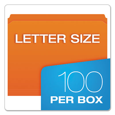 Double-Ply Reinforced Top Tab Colored File Folders, Straight
