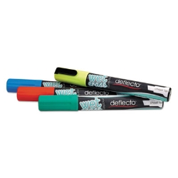 Wet Erase Markers, Medium Chisel Tip, Assorted Colors, 4/pac
