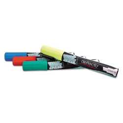 Wet Erase Markers, Medium Chisel Tip, Assorted Colors, 4/pac