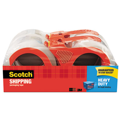 3850 Heavy-Duty Packaging Tape With Dispenser, 3" Core, 1.88