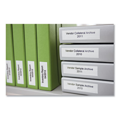 D1 Standard Labels, 0.5" x 23 ft, Black Print on White Tape,