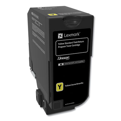 74c10y0 Return Program Unison Toner, 3,000 Page-Yield, Yello