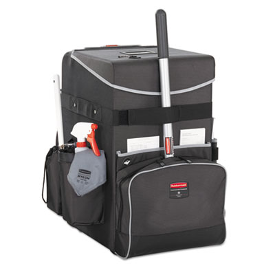 Executive Quick Clean Janitorial Cart, Synthetic Fabric, 16