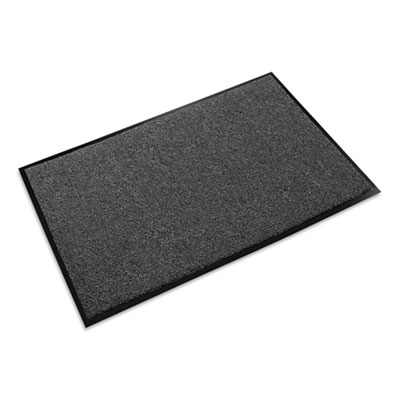 Rely-On Olefin Indoor Wiper Mat, Rectangular, Charcoal Gray 