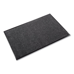 EcoStep Wiper Mat, Rectangular, Charcoal Gray Cut Pile Surfa
