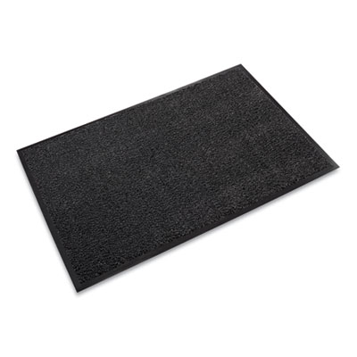 Dust-Star Microfiber Wiper Mat, Rectangular, Charcoal Gray C