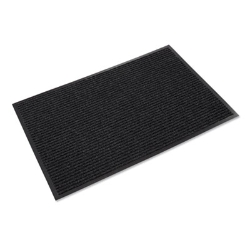 Needle-Rib Wiper/Scraper Mat, Rectangular, Charcoal Gray Rib