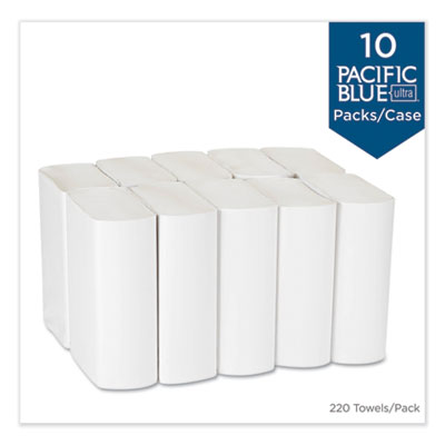 Pacific Blue Ultra Folded Paper Towels, 1-Ply, 10.2 x 10.8,