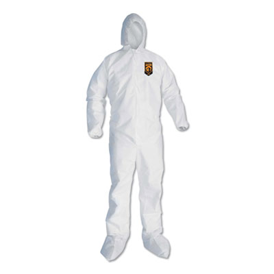 A30 Elastic Back and Cuff Hooded/Boots Coveralls, 4X-Large, 