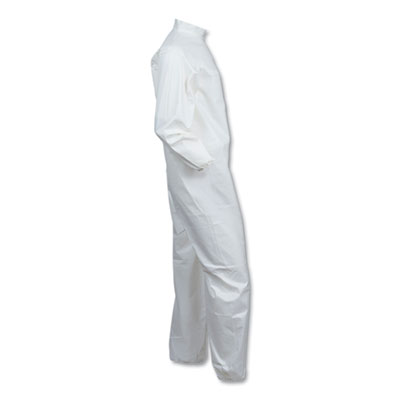 A40 Elastic-Cuff and Ankles Coveralls, White, Large, 25/Cart