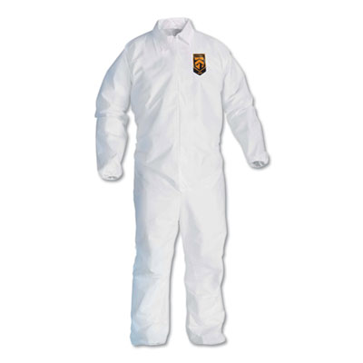 A40 Elastic-Cuff And Ankles Coveralls, 3x-Large, White, 25/c