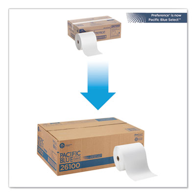 Pacific Blue Basic Recycled Nonperforated Paper Towel Rolls,