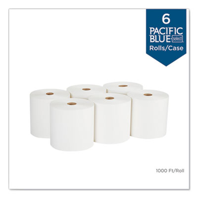 Pacific Blue Basic Recycled Nonperforated Paper Towel Rolls,