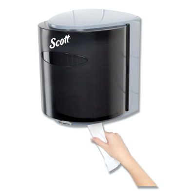 Roll Center Pull Towel Dispenser, 10.3 x 9.3 x 11.9, Smoke/G