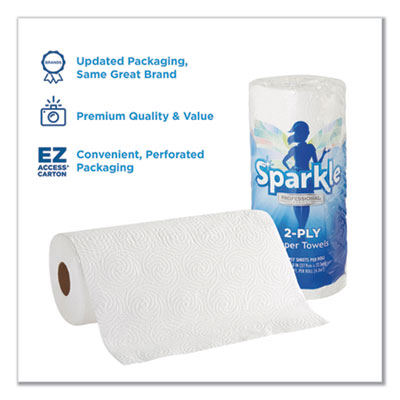 Sparkle ps Premium Perforated Paper Kitchen Towel Roll, 2-Pl
