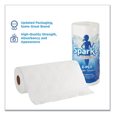 Sparkle ps Premium Perforated Paper Kitchen Towel Roll, 2-Pl