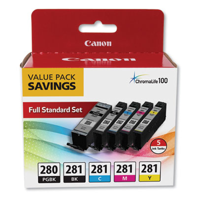 2075c006 (pgi-280; Cli-281) Ink, Black Xl/black/cyan/magenta