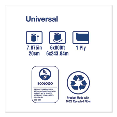 Universal Hardwound Roll Towel, 1-Ply, 7.88" x 800 ft, Natur