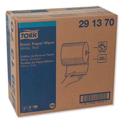 Basic Paper Wiper Roll Towel, 1-Ply, 7.68" x 1,150 ft, White