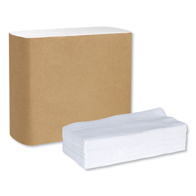 Universal Dinner Napkins, 1-Ply, 15 x 17, 1/8 Fold, White, 3