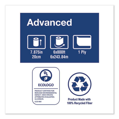 Advanced Hardwound Roll Towel, 1-Ply, 7.88" x 800 ft, White,