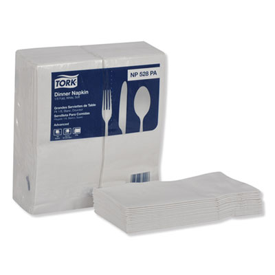 Advanced Dinner Napkins, 2-Ply, 15 x 17, 1/8 Fold, White, 10