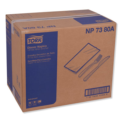 Advanced Dinner Napkin, 3-Ply, 17 x 16.12, 1/8 Fold, White,1