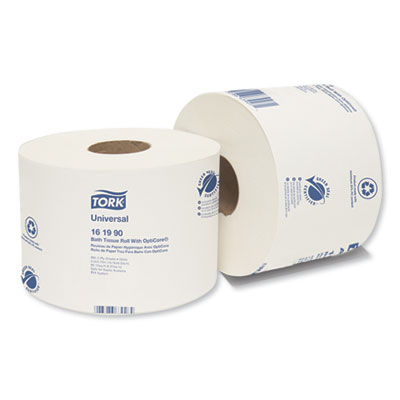 Universal Bath Tissue Roll with OptiCore, Septic Safe, 2-Ply
