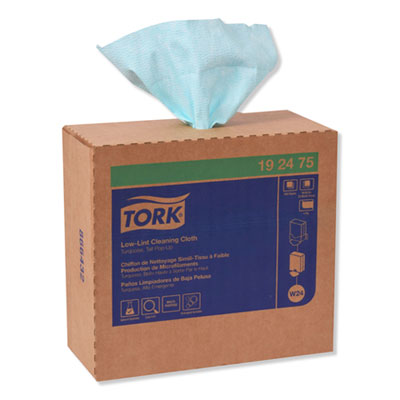 Low-Lint Cleaning Cloth, 1-Ply, 9 x 16.5, Unscented, Turquoi