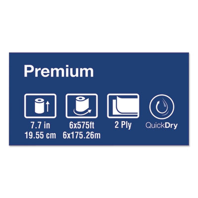 Premium Soft Matic Hand Towel Roll, 2-Ply, 7.7 x 575 ft, Whi