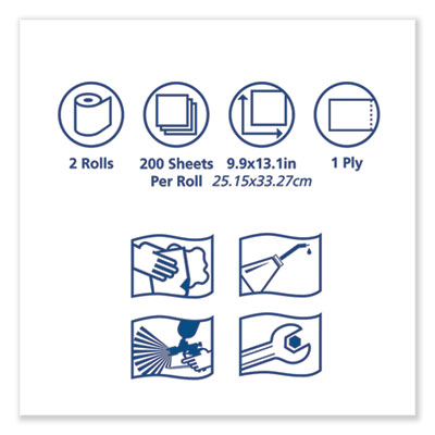 Advanced Shopmax Wiper 450, 8.5 X 10, Blue, 200/bucket, 2 Bu