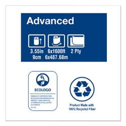 Advanced Jumbo Bath Tissue, Septic Safe, 2-Ply, 3.48" x 1,60