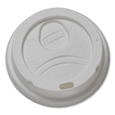Dome Hot Drink Lids, WiseSize, Fits 8 oz Hot Cups, Plastic,