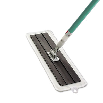 Easy Scrub Flat Mop Tool, 16" Microfiber Head, 54" Green Alu