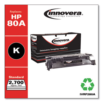 Remanufactured Black Toner, Replacement for 80A (CF280A), 2,