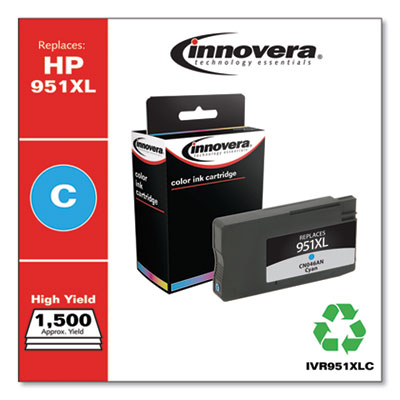 Remanufactured Cyan High-Yield Ink, Replacement for 951XL (C