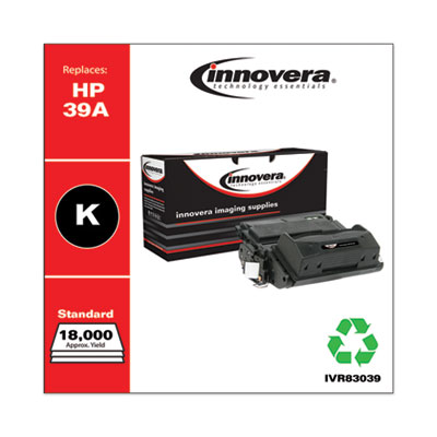 Remanufactured Black Toner, Replacement for 39A (Q1339A), 18
