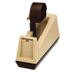Heavy-Duty Weighted Desktop Tape Dispenser, 3" Core, Plastic