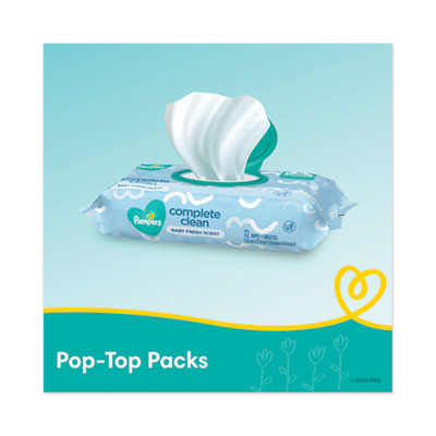 Complete Clean Baby Wipes, 1-Ply, Baby Fresh, 7 x 6.8, White