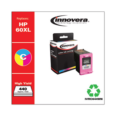 Remanufactured Tri-Color High-Yield Ink, Replacement for 60X