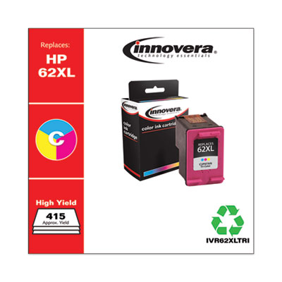 Remanufactured Tri-Color High-Yield Ink, Replacement for 62X
