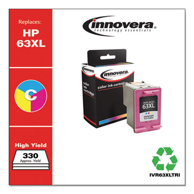 Remanufactured Tri-Color High-Yield Ink, Replacement for 63X