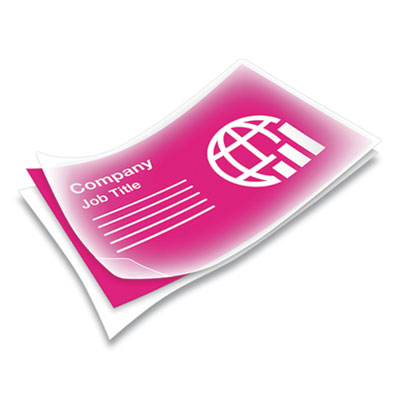Laminating Pouches, 10 Mil, 3.75" X 2.25", Gloss Clear, 100/