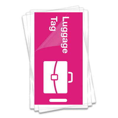 Laminating Pouches, 10 Mil, 3.75" X 2.25", Gloss Clear, 100/