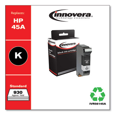 Remanufactured Black Ink, Replacement for 45A (51645A), 930