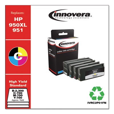 Remanufactured Black/Cyan/Magenta/Yellow High-Yield Ink, Rep