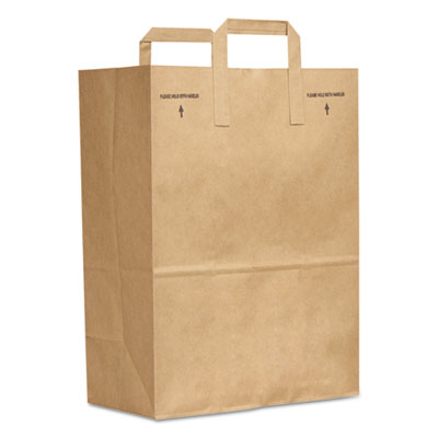 Grocery Paper Bags, 1/6 BBL Size, 70# Basis Weight, Flat Han