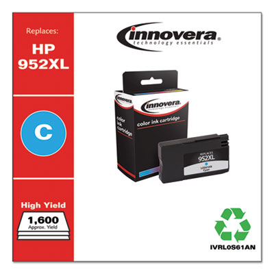 Remanufactured Cyan High-Yield Ink, Replacement for 952XL (L