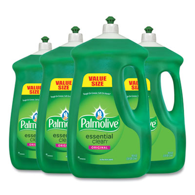 Dish Soap Liquid, Original Scent, Green, 90 oz Bottle, 4/Car