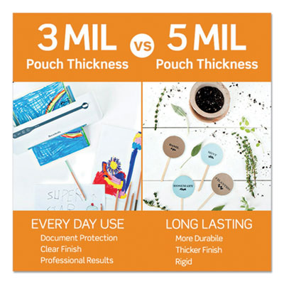 Laminating Pouches, 3 Mil, 11.5" X 17.5", Gloss Clear, 25/pa